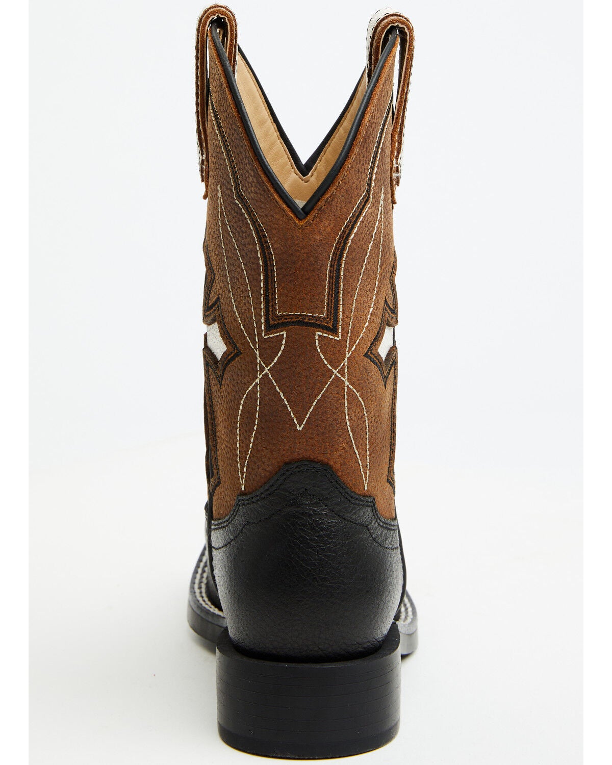 Image #5 - Cody James Boys' Zeke Western Boots - Broad Square Toe, Black, hi-res
