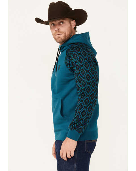 Image #2 - RANK 45® Men's Westgrove Hooded Sweatshirt, Medium Blue, hi-res