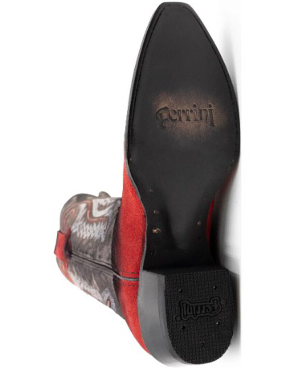 Image #7 - Ferrini Women's Roughrider Western Boots - Snip Toe, Red, hi-res