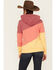 Wanakome Women's Selene Color Block Cowl Neck Hoodie, Red, hi-res