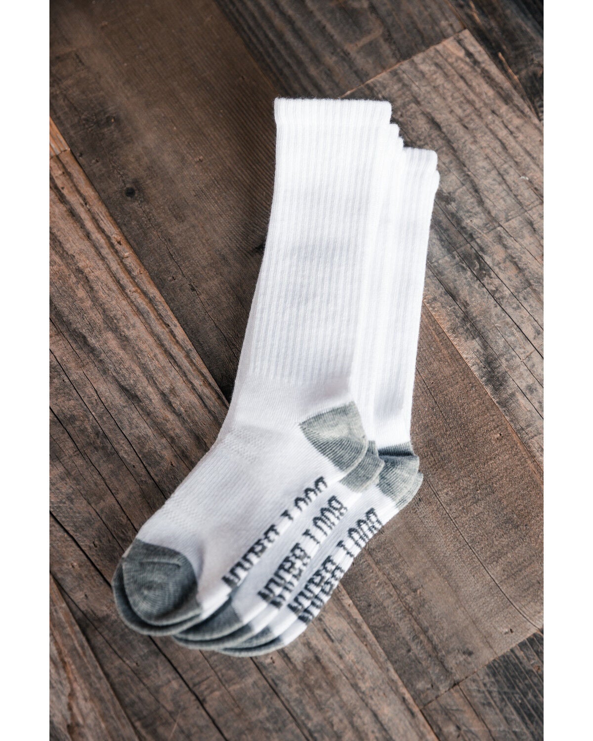 Boot Barn Kids' Basic 3-Pack Over The Calf Socks, White, hi-res