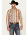 Image #1 - RANK 45® Men's Durango Southwestern Striped Print Long Sleeve Button-Down Stretch Western Shirt, Tan, hi-res
