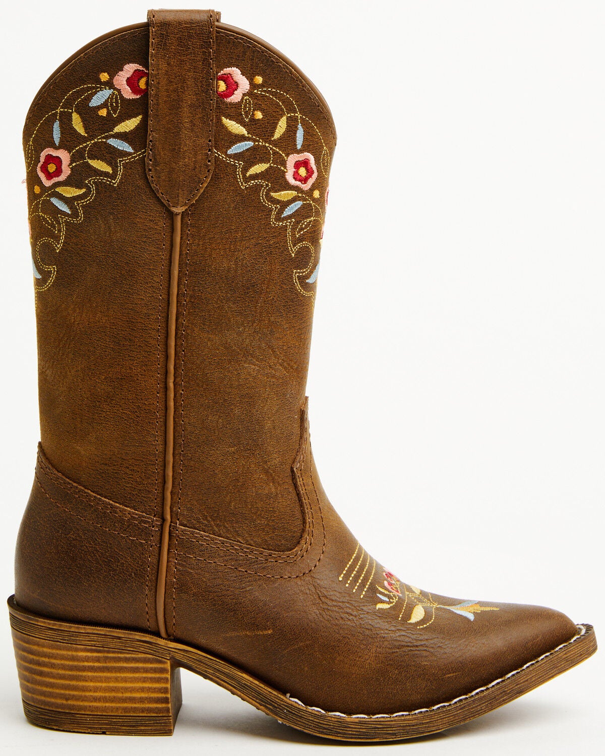 Image #2 - Shyanne Girls' Stephanie Western Boots - Round Toe, Brown, hi-res