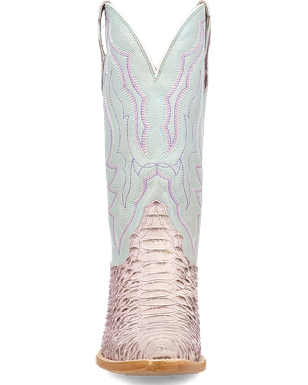 Image #4 - Dan Post Women's Petunia Exotic Python Western Boots - Snip Toe, Purple, hi-res