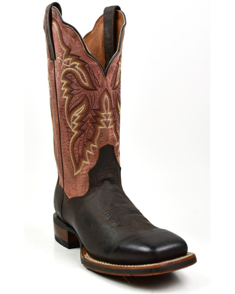 Dan Post Women's Performance Western Boots - Broad Square Toe , Chocolate, hi-res