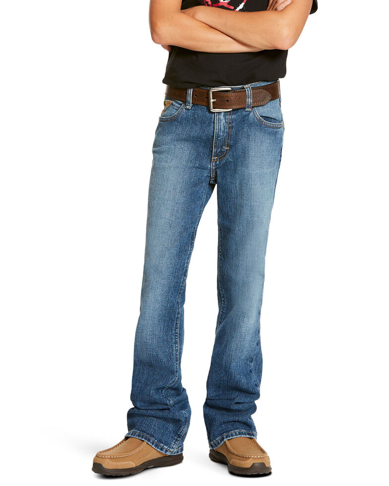 Ariat Boys' B5 Brandon Stretch Denim Slim Straight Jeans , Blue, hi-res