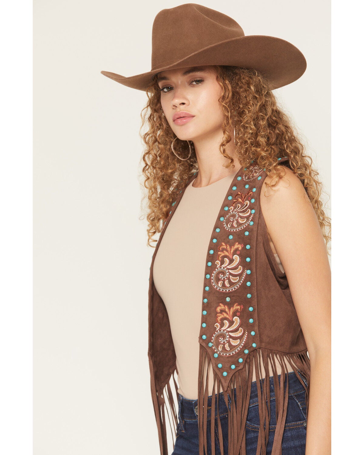 【イザベルマラン】colorful border fringe vest イザベルマラン】colorful border fringe vest