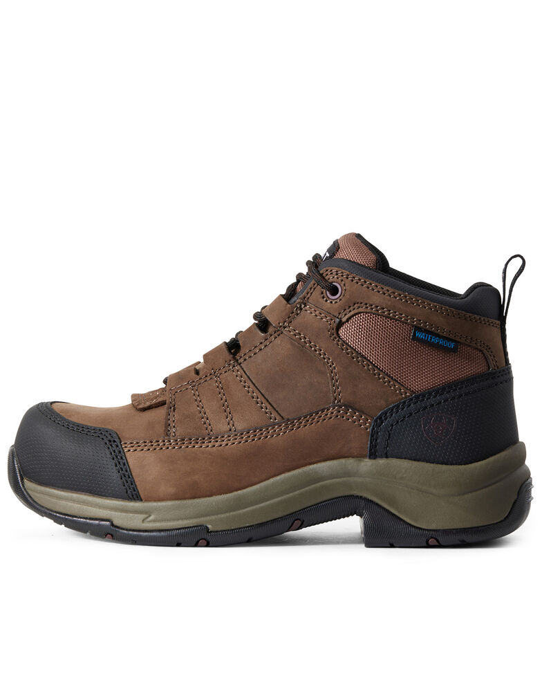 Ariat Women's Telluride Waterproof Work Boots - Composite Toe, Brown, hi-res