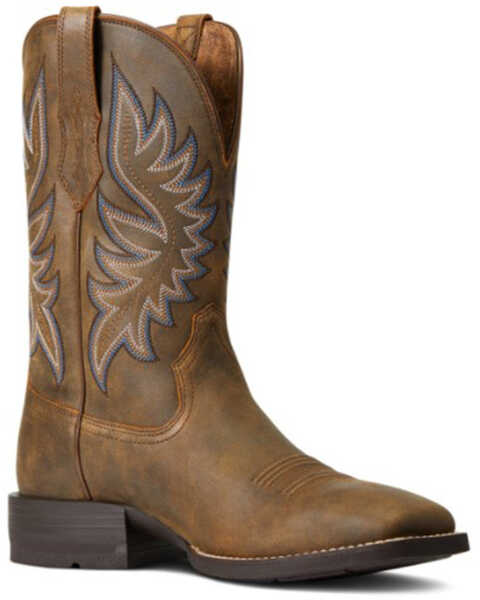 Image #1 - Ariat Men's Brander Leather Performance Western Boot - Broad Square Toe , Brown, hi-res