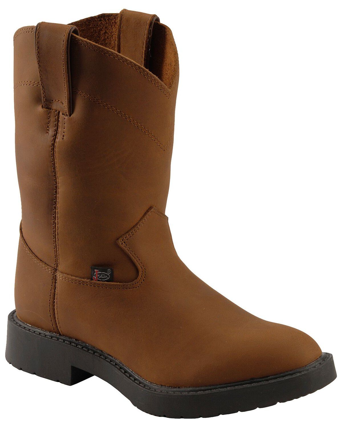 justin slip on work boots