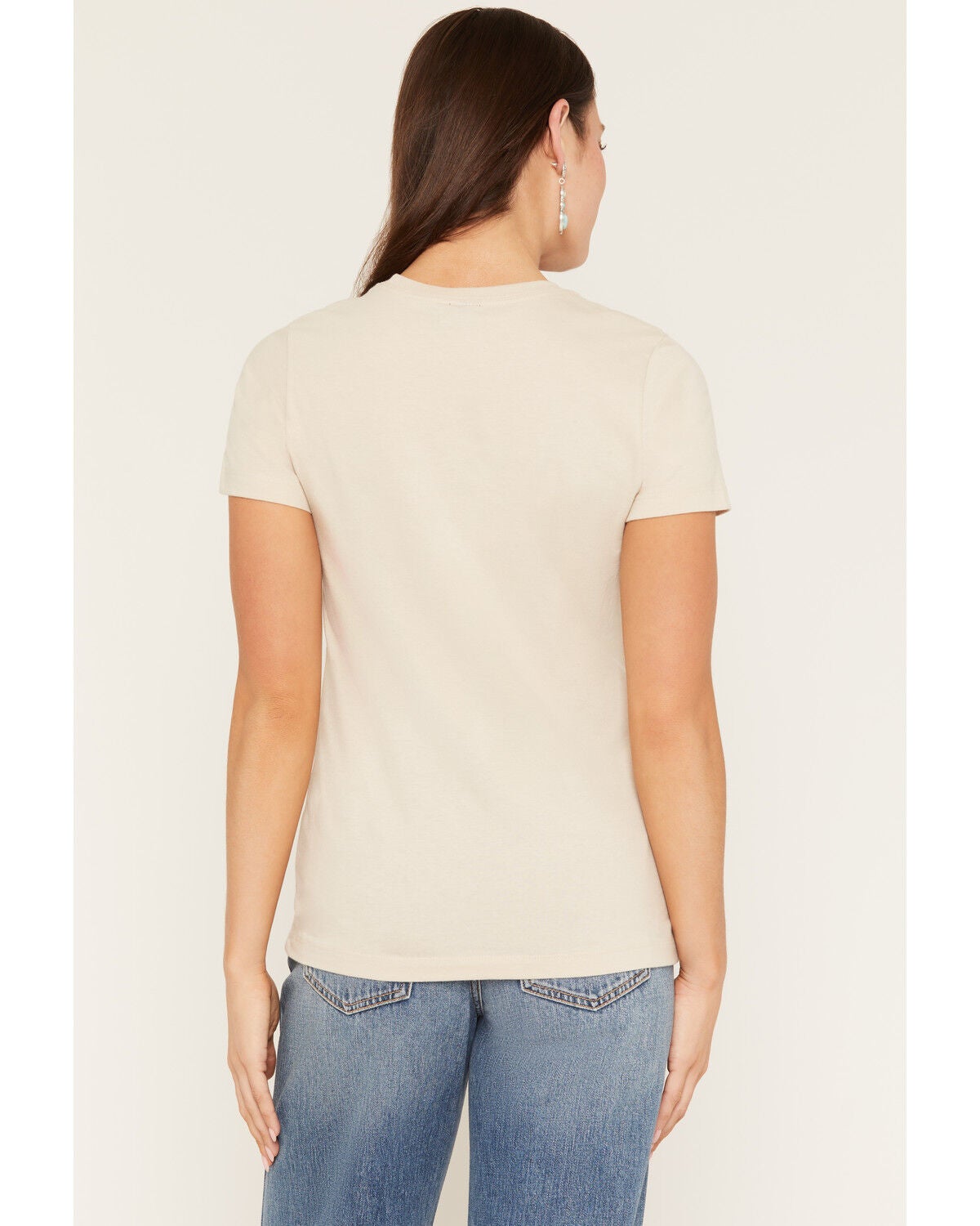 Image #4 - Day Dreamer Women's Old West Slim Fit Graphic Tee, Cream, hi-res