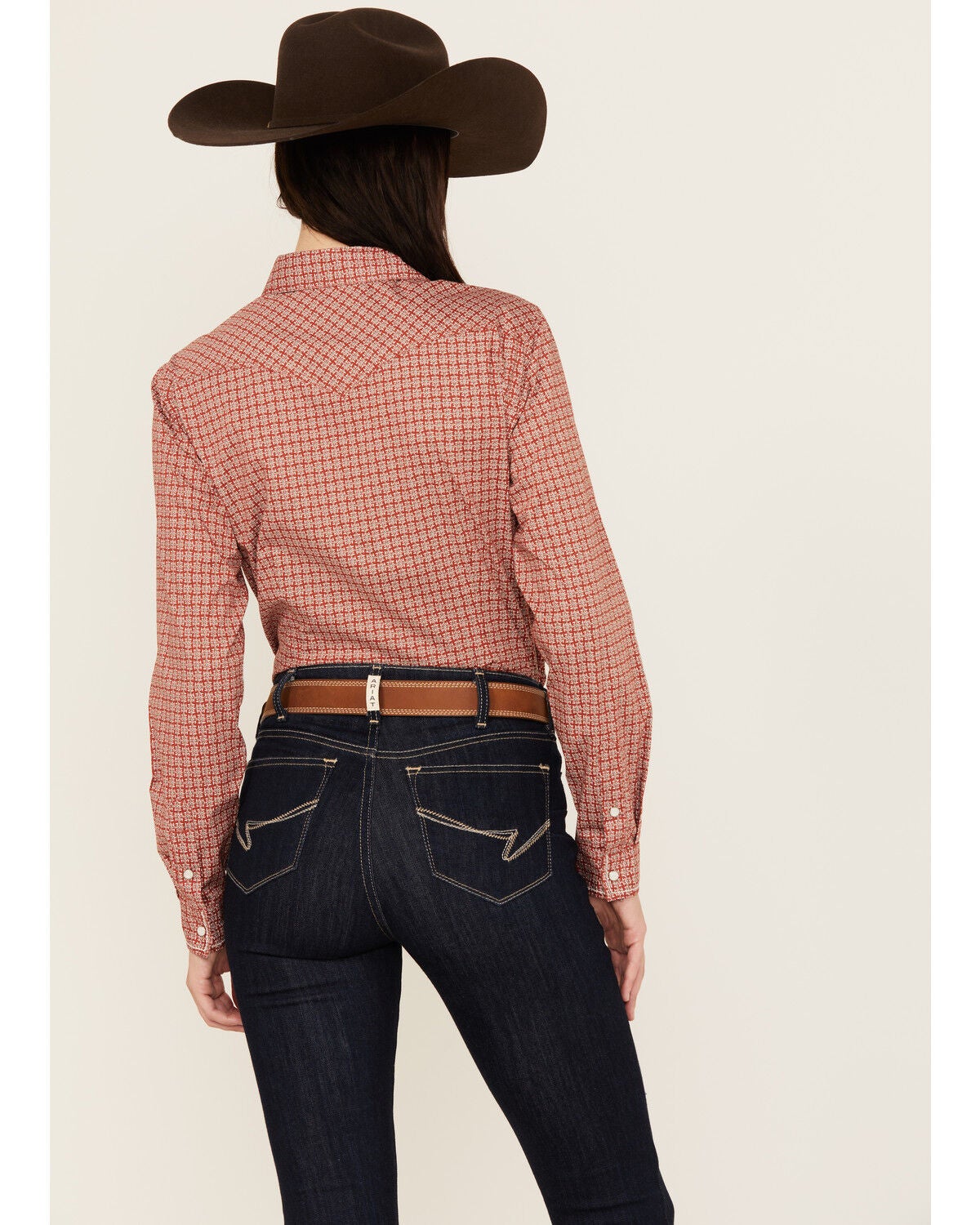 Image #4 - Rough Stock by Panhandle Women's Geo Print Long Sleeve Pearl Snap Stretch Western Shirt, , hi-res
