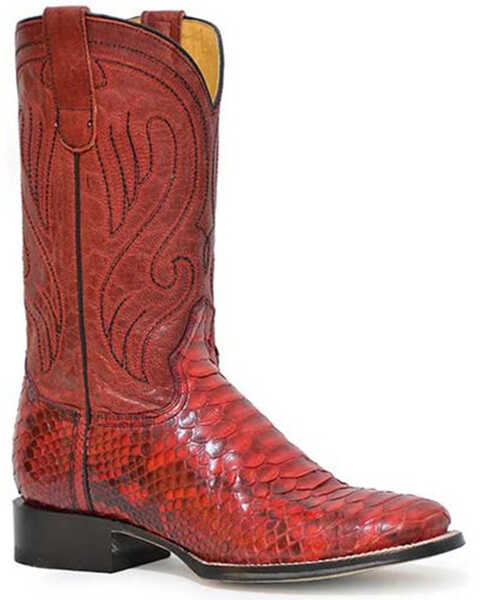 Roper Women's Oakley Python Backcut Performance Western Boots - Square Toe , Red, hi-res