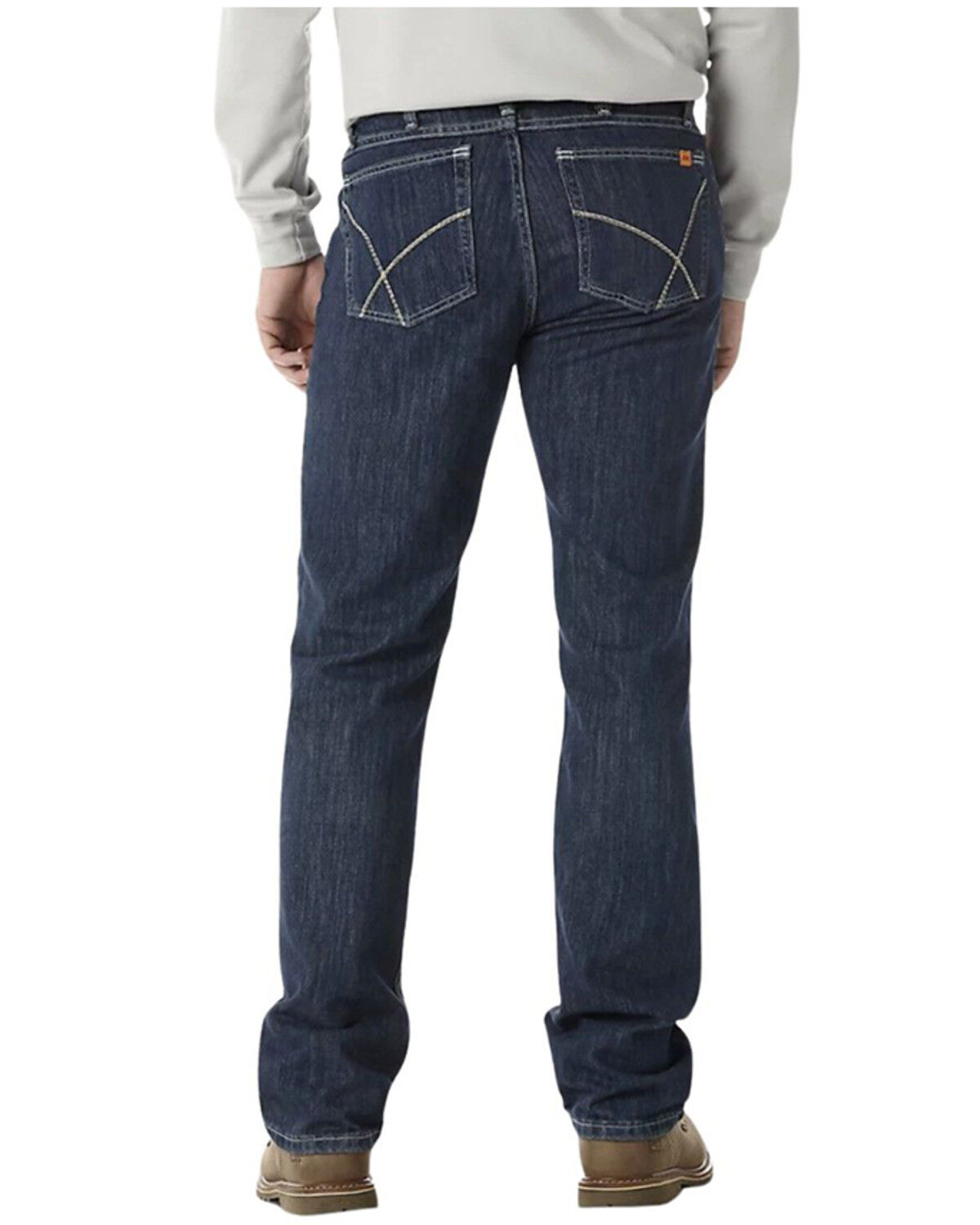 Image #1 - Wrangler Men's FR Dark Wash Vintage Slim Bootcut Stretch Denim Jeans, Dark Wash, hi-res