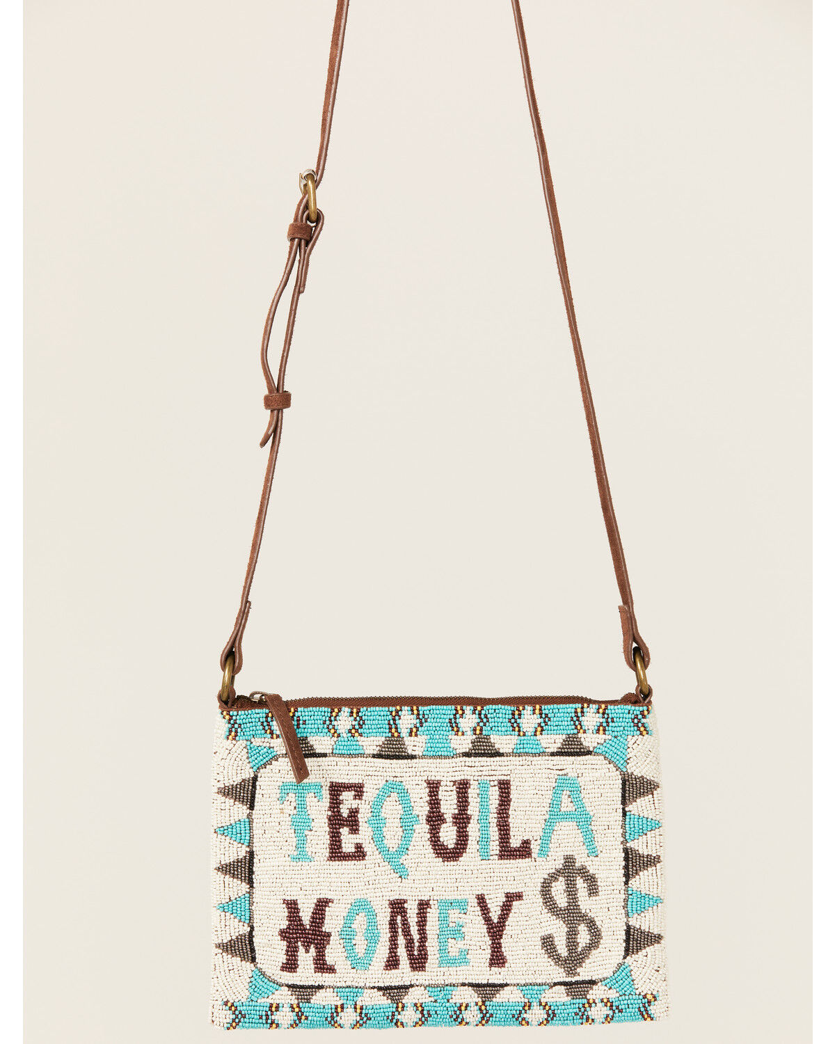 Image #2 - Idyllwind Women's Tequila Money Beaded Crossbody Bag, Turquoise, hi-res