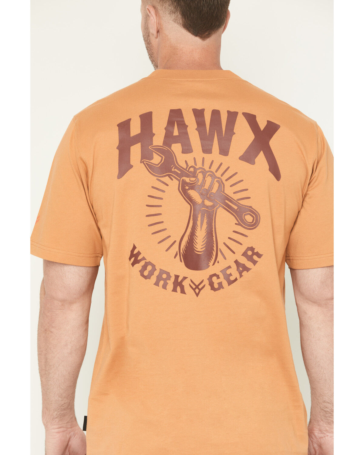 Image #4 - Hawx Men's Solid Wrench Short Sleeve Graphic Work T-Shirt, Tan, hi-res