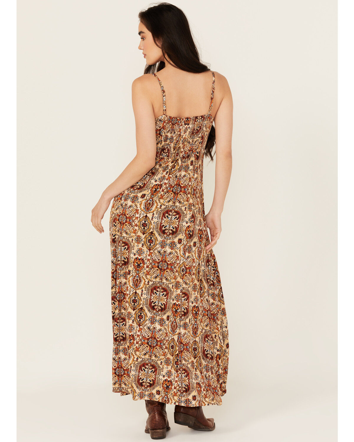 Image #3 - Idyllwind Women's Roxanne Tapestry Print Sleeveless Maxi Dress, Lt Brown, hi-res