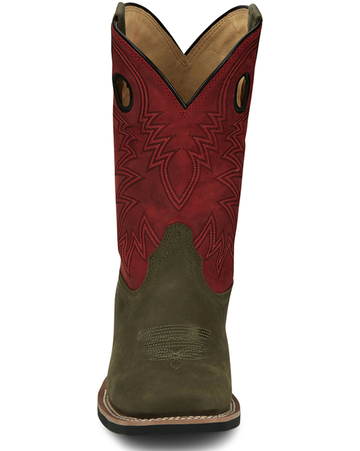 Image #4 - Justin Men's Show Stopper Wester Boots - Broad Square Toe, Grey, hi-res