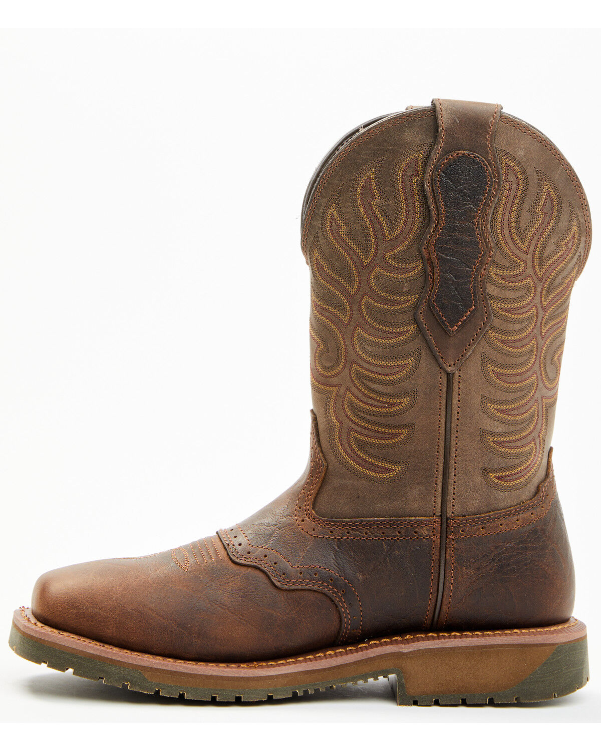 Image #3 - Double H Men's 11" Domestic I.C.E.™ Saddle Vamp Performance Western Boots - Broad Square Toe, Beige, hi-res
