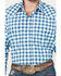Image #3 - Roper Men's Amarillo Plaid Print Long Sleeve Button-Down Stretch Western Shirt, Blue, hi-res