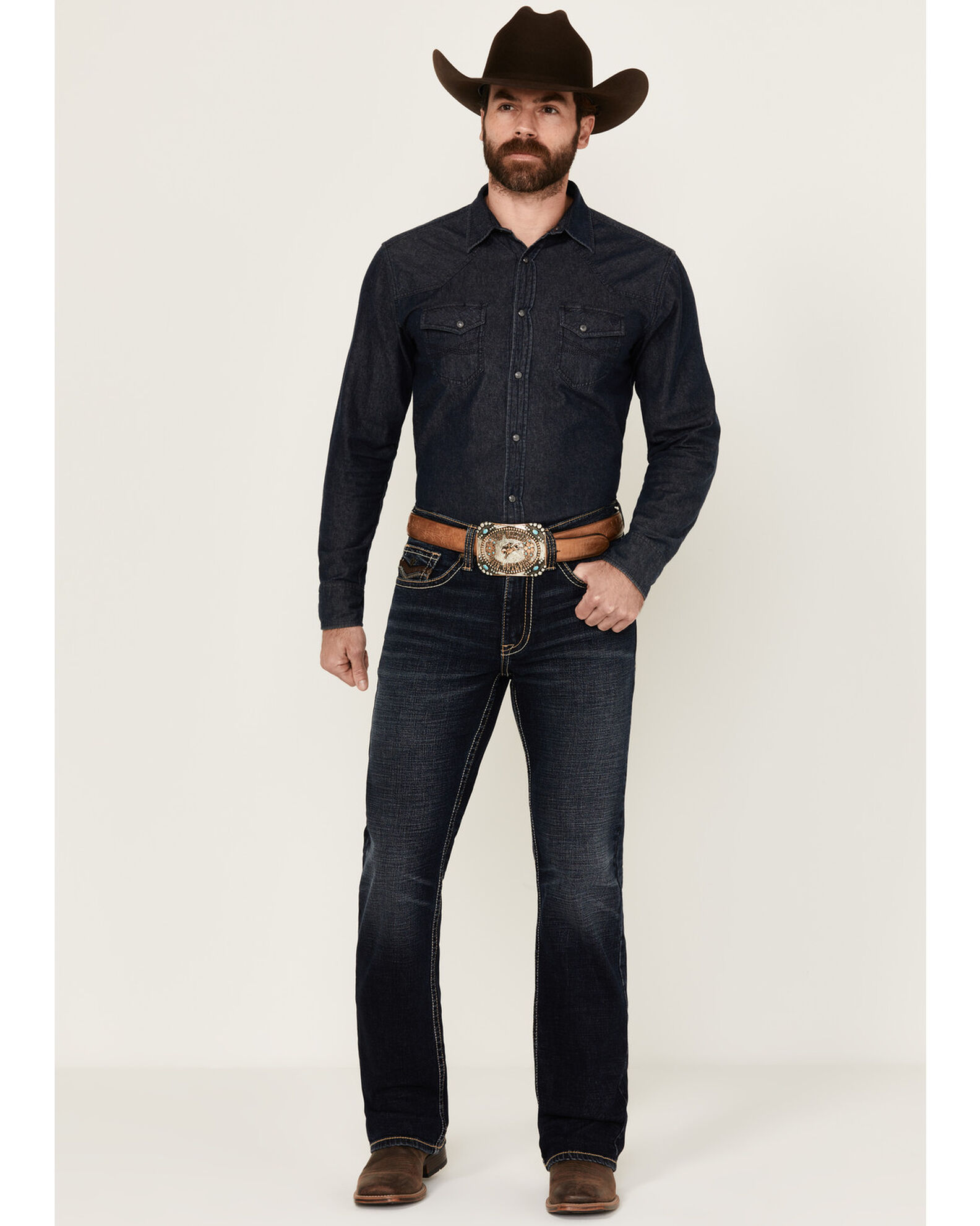 Product Name: Cody James Men's Night Ranger Dark Wash Slim Bootcut Stretch  Denim Jeans