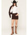 Image #1 - Ariat Women's Calvary Mini Skirt, Purple, hi-res