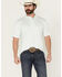 Image #1 - Ariat Men's Charger 2.0 Short Sleeve Button-Down Performance Polo, Turquoise, hi-res
