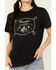 Image #3 - Wrangler Women's Long Live Cowboys Rope Short Sleeve Graphic Tee, Black, hi-res