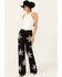Image #1 - Vibrant Denim Women's Rhinestone Star High Rise Wide Leg Jeans, , hi-res