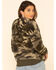 PJ Salvage Women's Olive Camo Fuzzy Thermal Hooded Pullover , Olive, hi-res