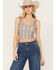 Image #1 - Panhandle Women's Southwestern Print Tank, Turquoise, hi-res