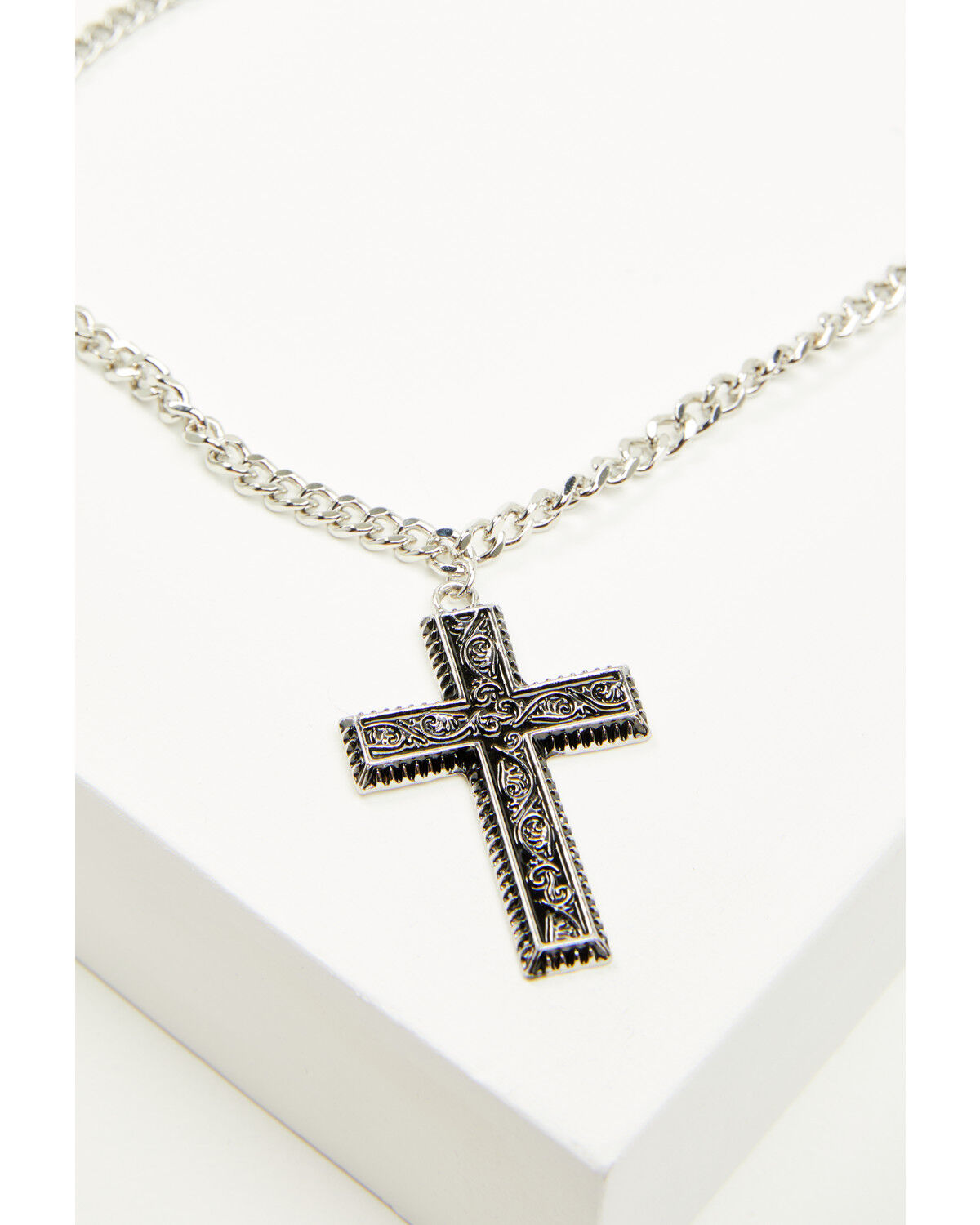 Image #3 - Cody James Men's Cross Necklace, Silver, hi-res