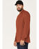 Image #2 - Brothers and Sons Men's Henley Thermal T-Shirt , Dark Orange, hi-res