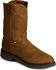 Image #1 - Justin Men's Conductor Electrical Hazard Pull-On Work Boots - Soft Toe, Brown, hi-res