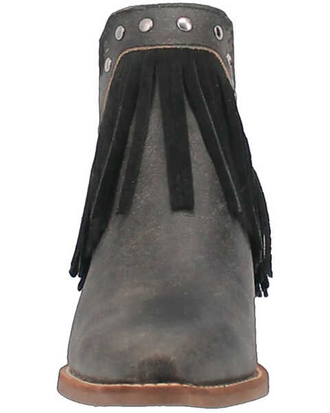 Image #4 - Dingo Women's Fine N' Dandy Leather Booties - Snip Toe , Black, hi-res