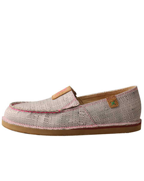 Twisted X Women's Tough Enough To Wear Pink Loafers - Moc Toe, Dark Grey, hi-res