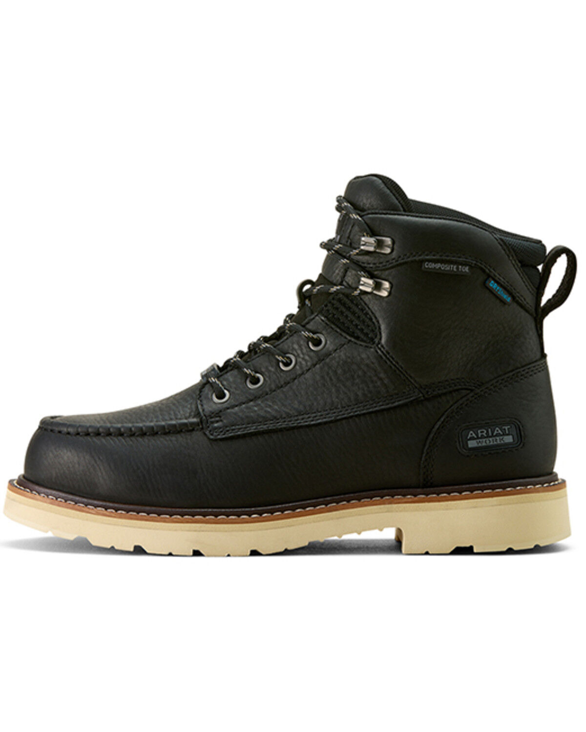 Image #2 - Ariat Men's 6" Rebar Lift Waterproof Moc Work Boots - Composite Toe, Black, hi-res