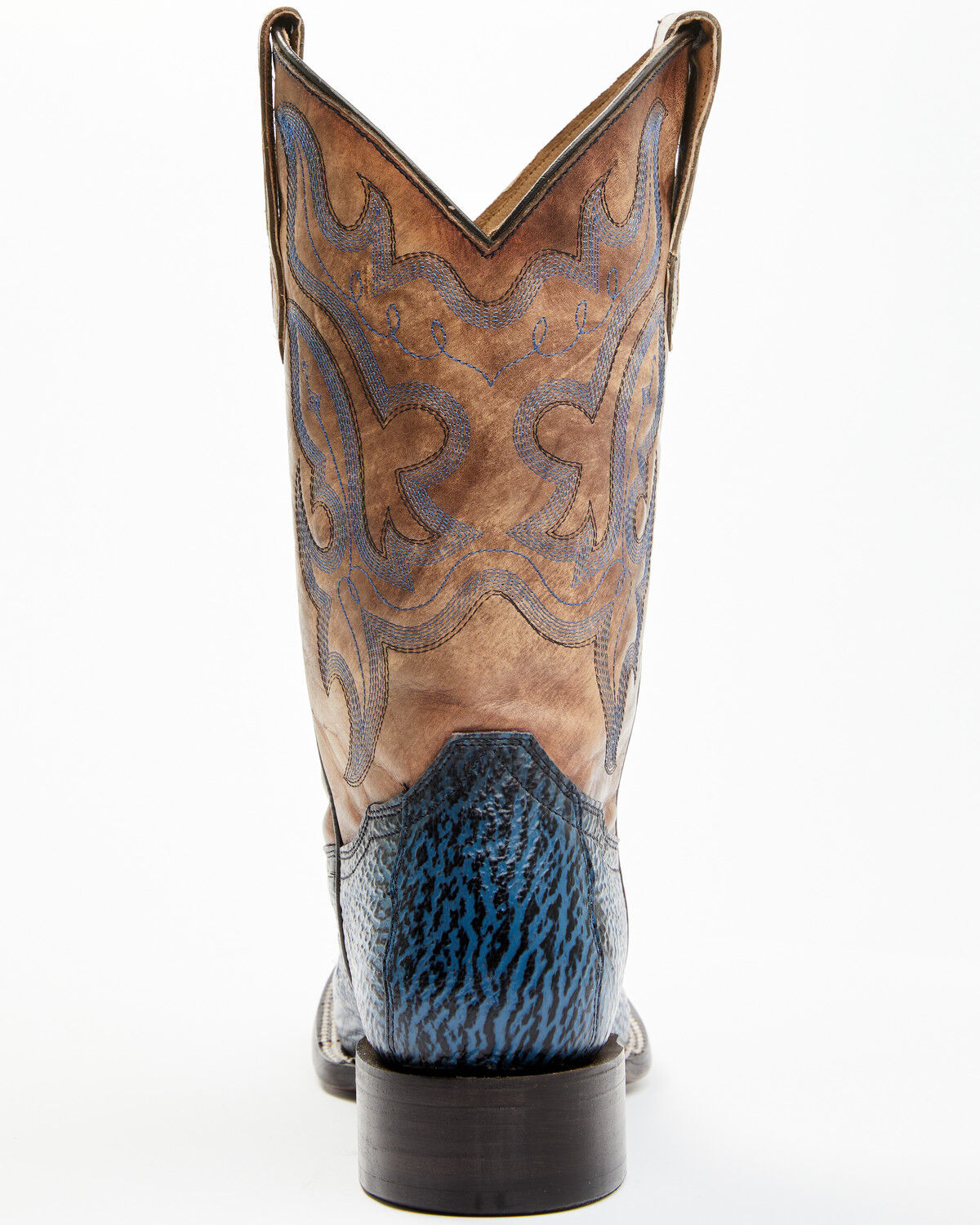 Image #5 - Cody James Men's Exotic Shark Western Boots - Broad Square Toe, Blue, hi-res