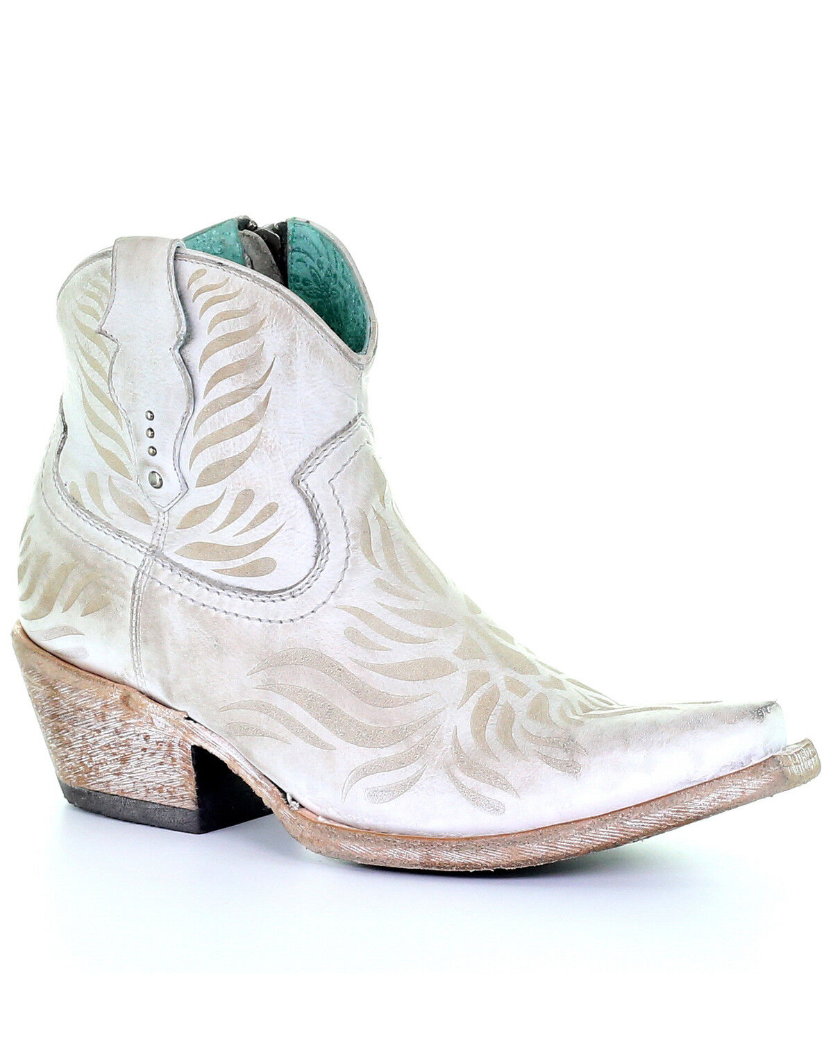 western booties white