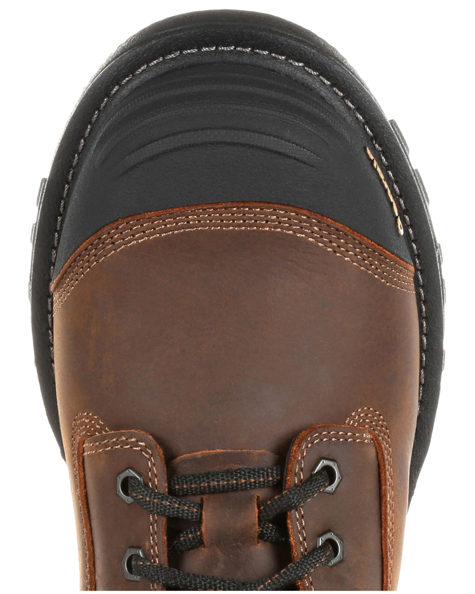 Image #6 - Georgia Boot Men's Rumbler Waterproof Work Boots - Composite Toe, Black/brown, hi-res