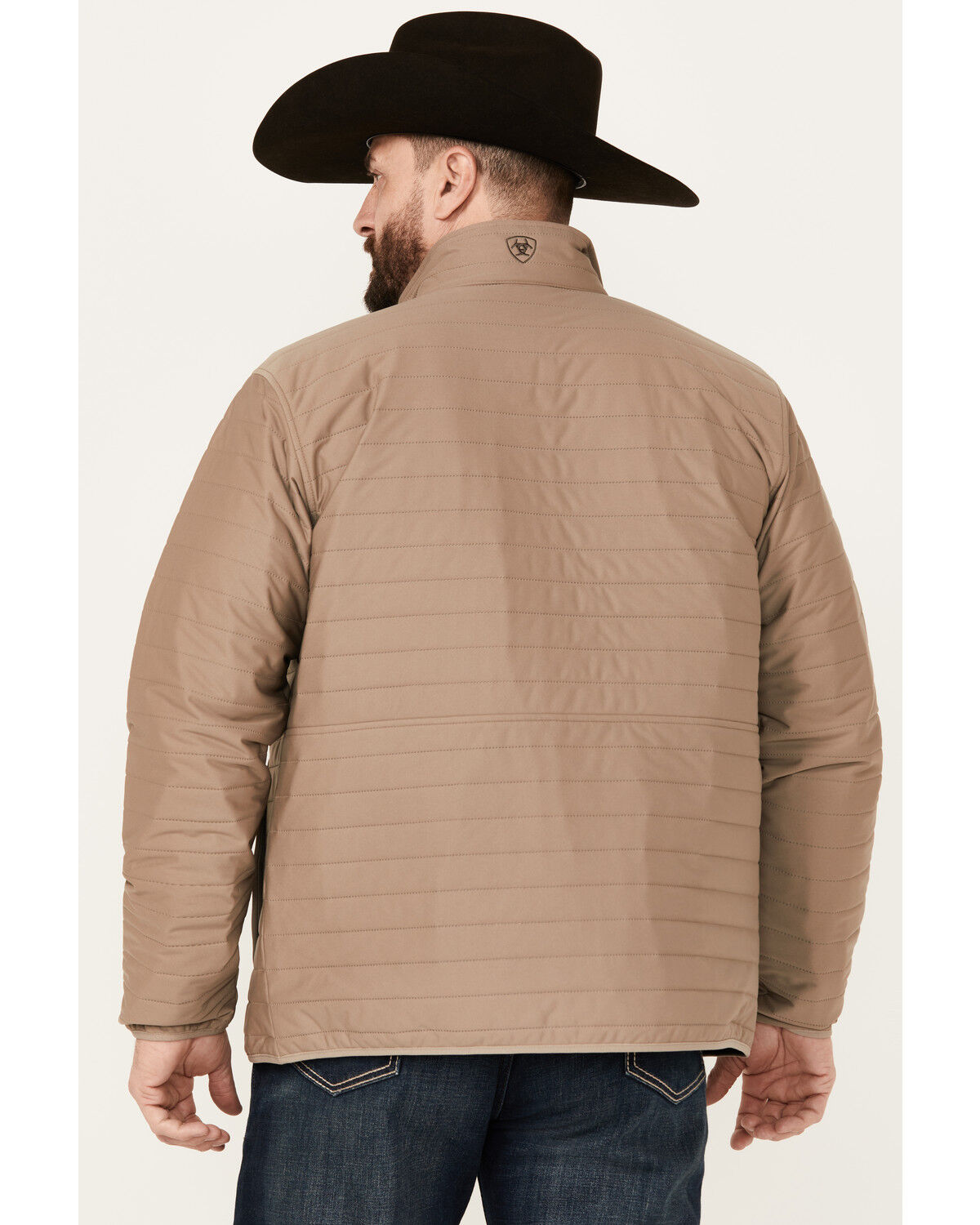 Image #4 - Ariat Men's Wylie Lightweight Zip-Up Puffer Jacket, Khaki, hi-res