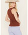 Image #4 - White Crow Women's Hey Cowboy Ribbed Graphic Tank, Rust Copper, hi-res