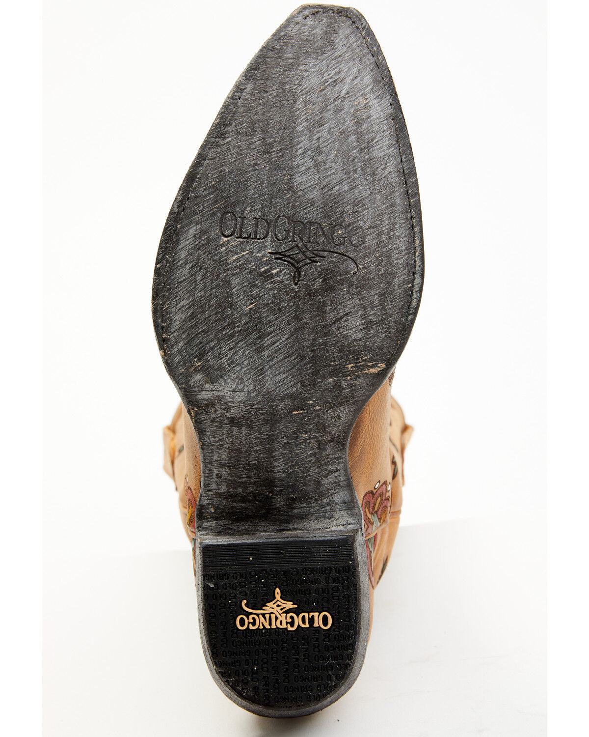 Image #7 - Old Gringo Women's Cavalier Skull & Floral Burnished Tall Western Leather Boots - Snip Toe, Beige/khaki, hi-res
