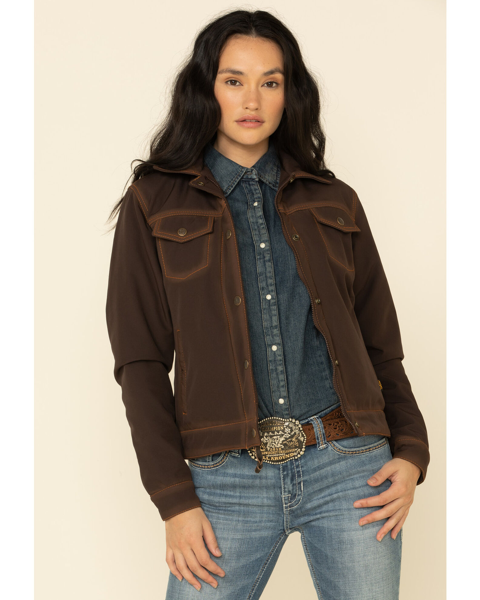 STS Ranchwear Women's Brown Brumby Softshell Jacket - Country