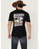 Image #1 - Cowboy Hardware Men's Boot Barn Exclusive Bull Rider Ranch Short Sleeve Graphic T-Shirt, Black, hi-res