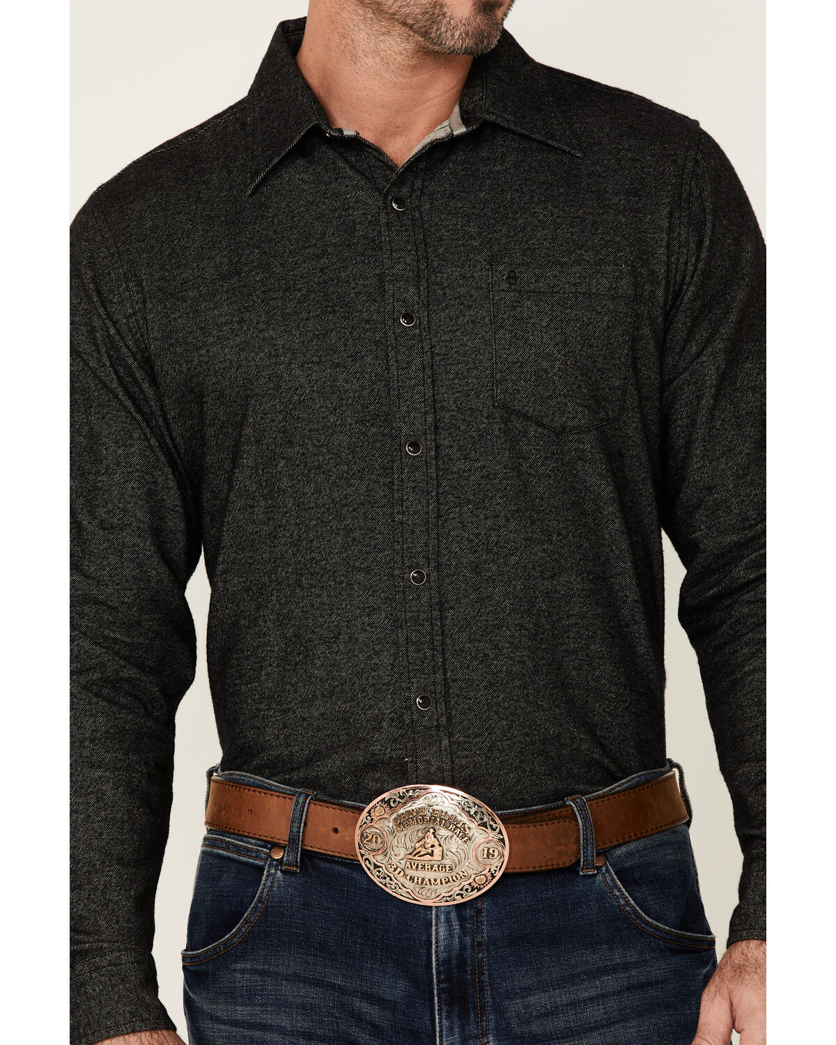 plain black flannel