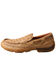 Twisted X Men's Ostrich Print Driving Shoes - Moc Toe, Brown, hi-res