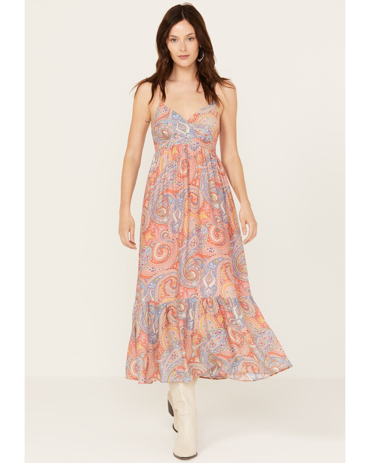 Image #1 - Molly Bracken Women's Isabelle Paisley Print Sleeveless Midi Dress, Multi, hi-res
