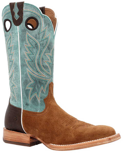 Image #1 - Durango Men's PRCA Collection Roughout Western Boots - Broad Square Toe , Multi, hi-res