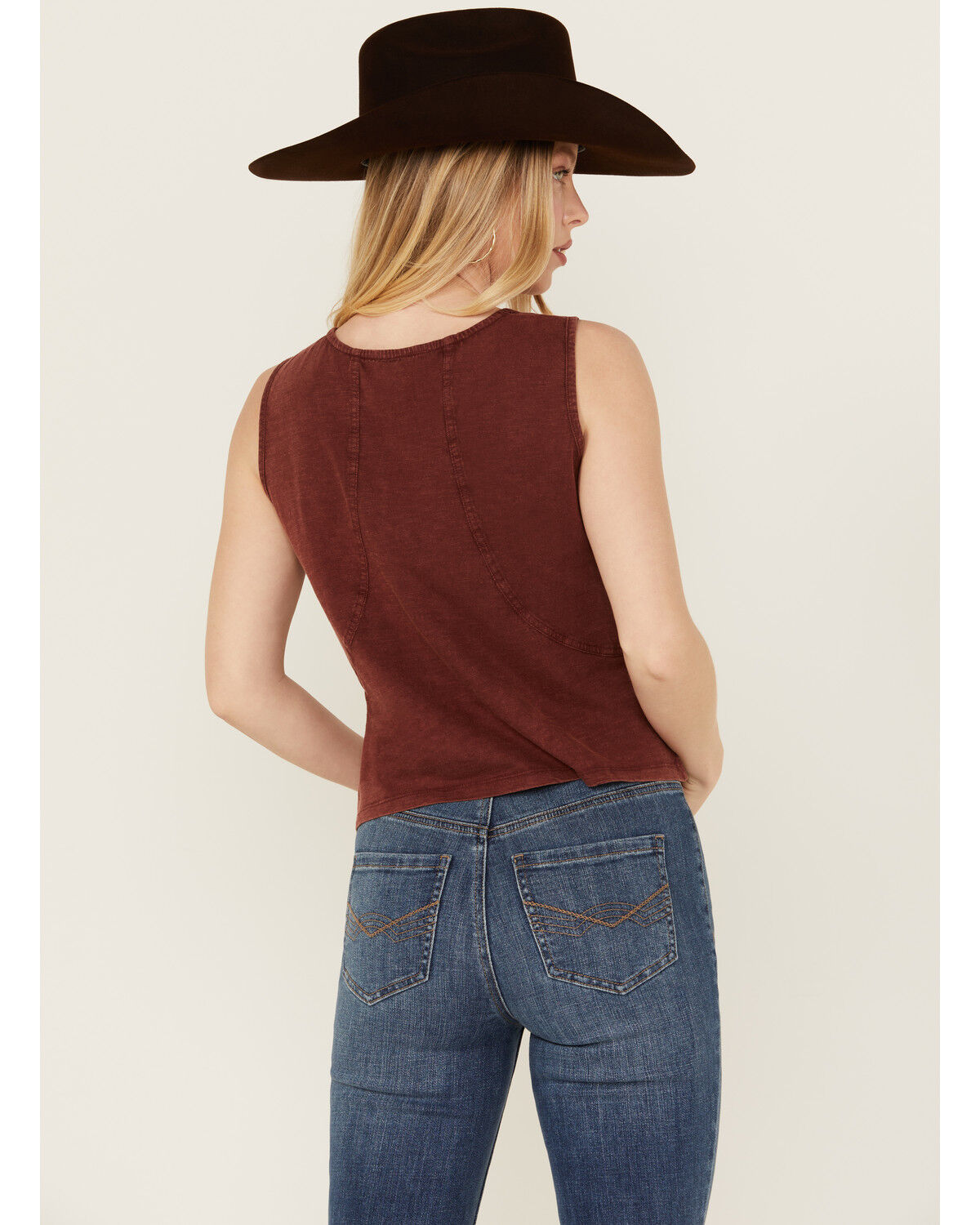 Image #4 - Idyllwind Women's Oriel Bustier Tank, Mahogany, hi-res